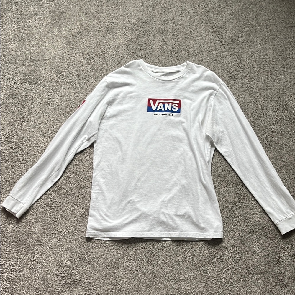 Boy’s Vans Classic White Long Sleeve Tee | Size: XL